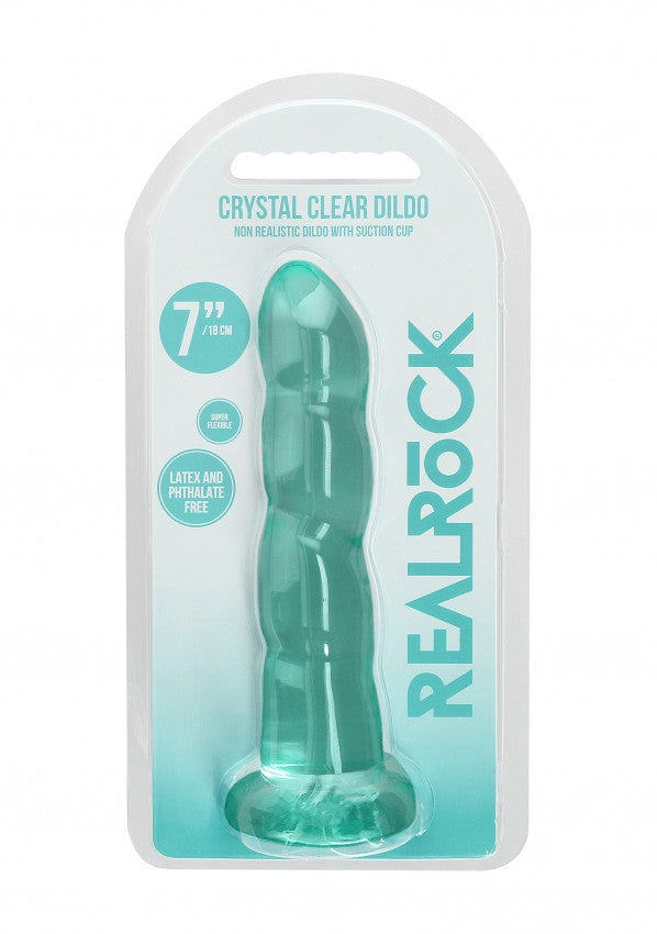 Dildo turchese con ventosa Non Realistic Dildo Suction Cup -17 cm
