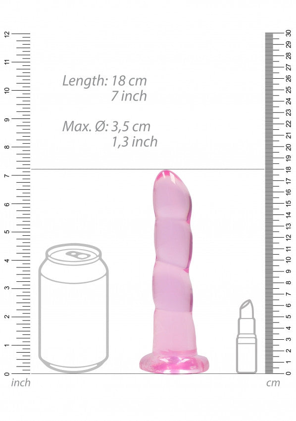 Dildo rosa con ventosa Non Realistic Dildo Suction Cup -  17 cm