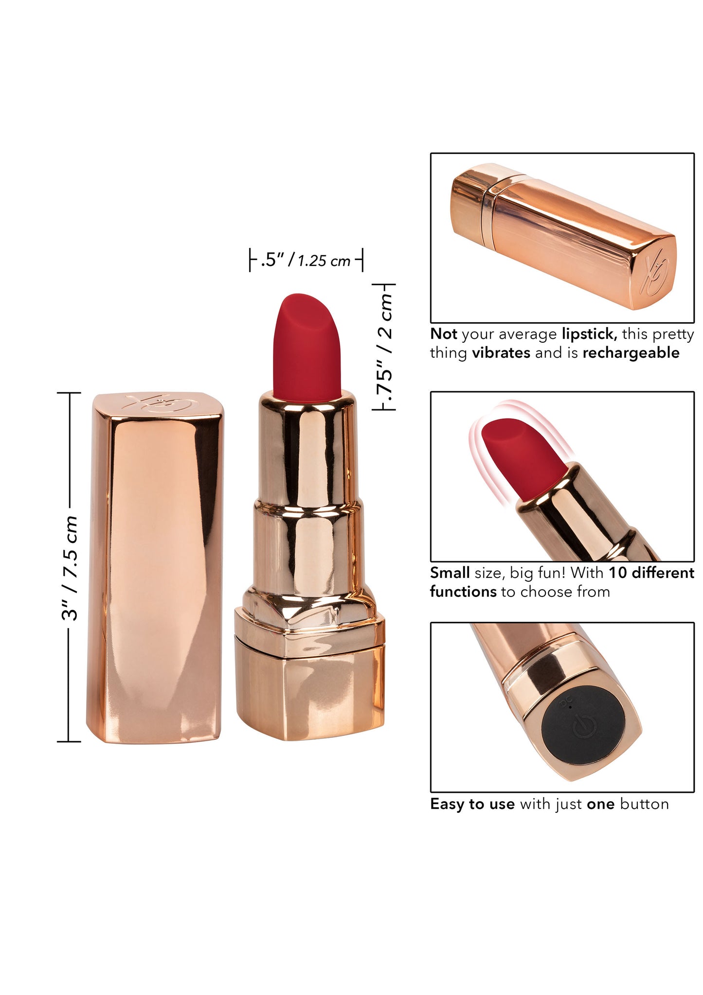 Vibratore rossetto Hide & Play Lipstick Recharge