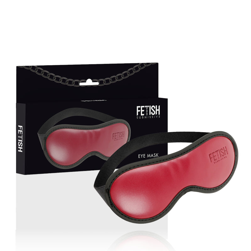 Maschera fetish in pelle rossa Fetish Submissive dark room