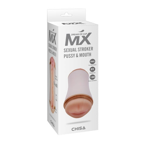 Masturbatore con vagina e bocca realistica sexual stroker chisa novelties