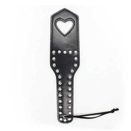 Paletta heart paddle black sculacciatore frusta frustino bondage fetisck spanker