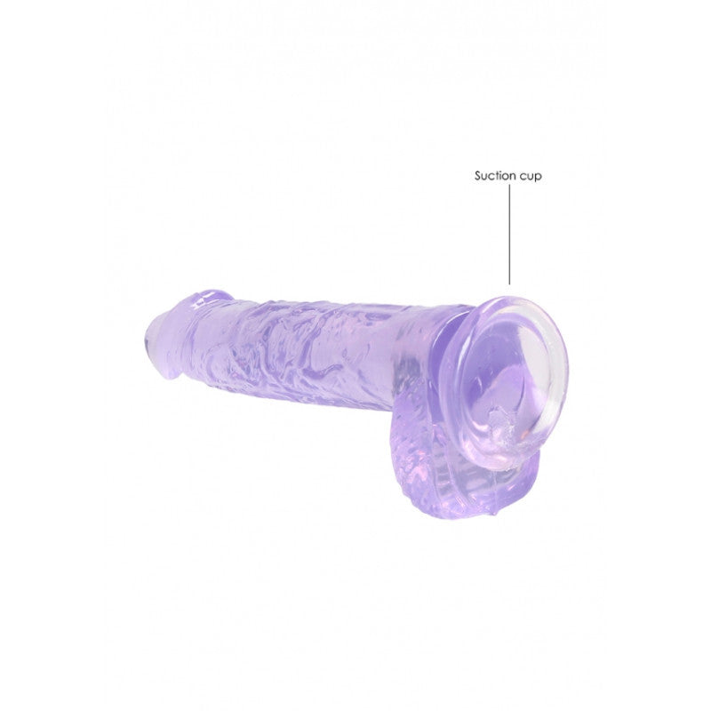 Pene finto viola con ventosa Realistic Dildo with Balls 15 cm
