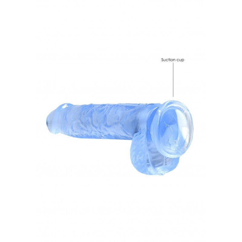 Pene finto blu con ventosa Realistic Dildo with Balls 15 cm