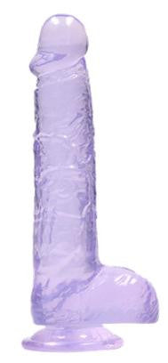 Pene finto viola con ventosa Realistic Dildo with Balls 15 cm