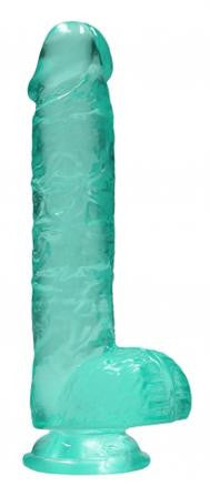 Pene finto turchese con ventosa Realistic Dildo with Balls 15 cm