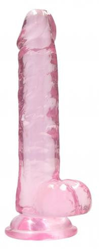 Pene finto con ventosa rosa Realistic Dildo with Balls 17 cm
