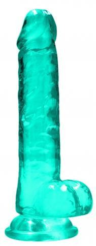 Pene finto con ventosa turchese Realistic Dildo with Balls 17 cm