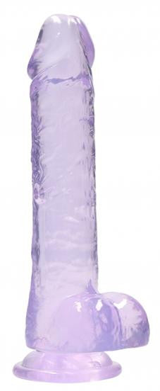 Pene finto viola con ventosa Realistic Dildo with Balls 19 cm