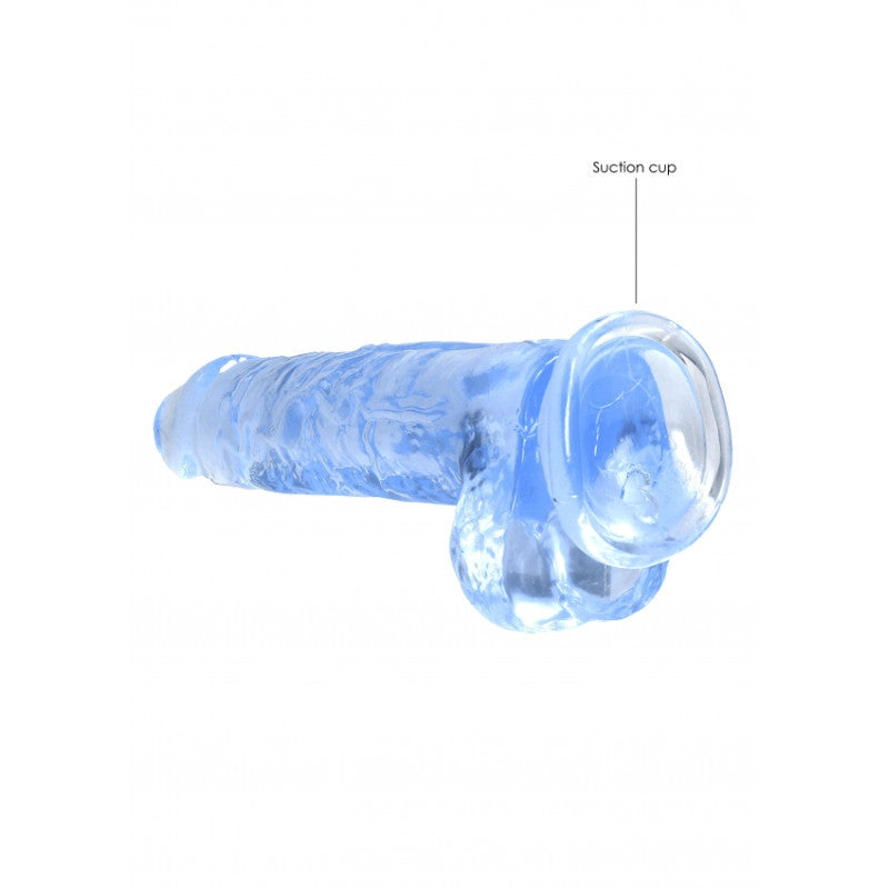 Pene finto blu con ventosa Realistic Dildo with Balls 19 cm