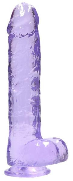 Pene finto viola con ventosa Realistic Dildo with Balls 22 cm