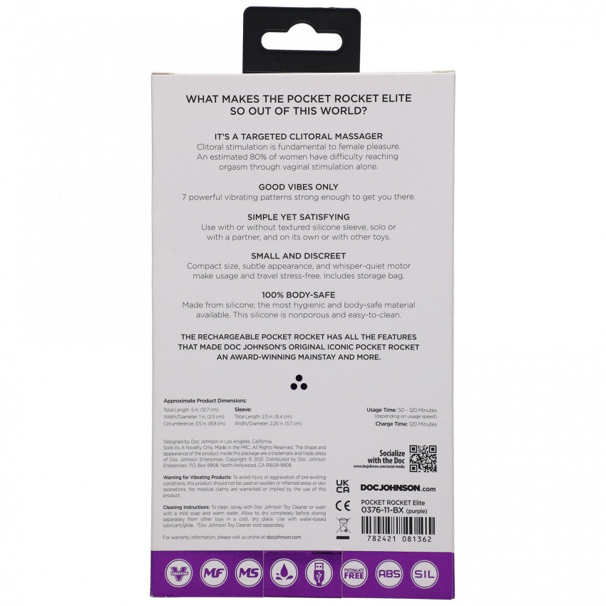 Vibratore viola Pocket Rocket Elite