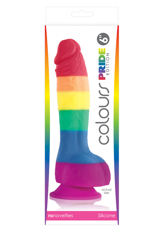 Fallo realistico vaginale anale con ventosa Pride Edition 6 Inch Dildo