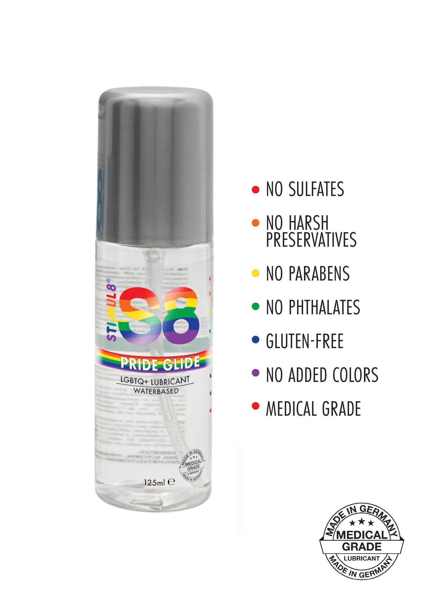 Lubrificante intimo a base acqua S8 WB Pride Glide Lube 125ml