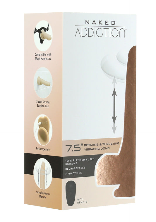 Vibratore rotante con ventosa e telecomando Thrusting Rotating Vibr. Dildo