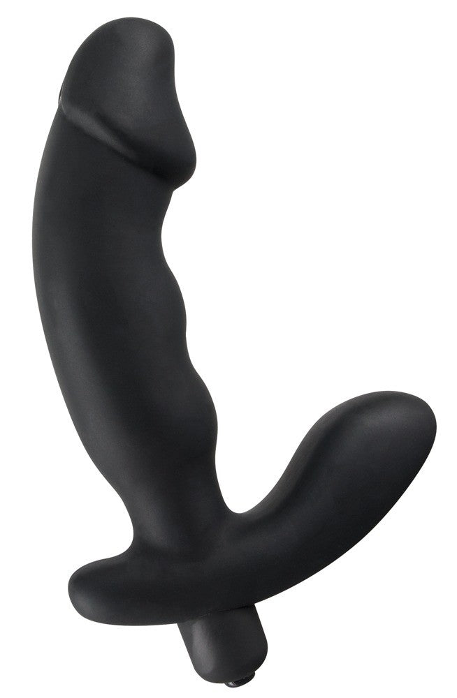 Vibratore doppio dildo realistico con stimolatore clitoride in silicone nero
