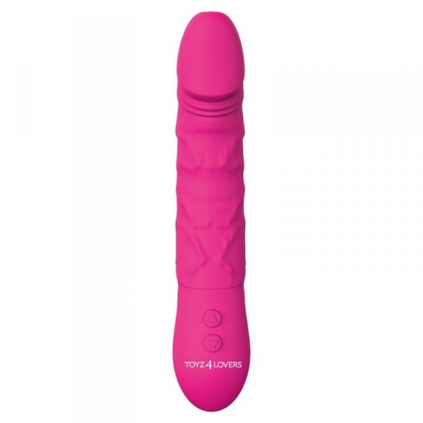 Vibratore in silicone realistico vaginale fallo dildo vibrante ricaricabile impermeabile rosa