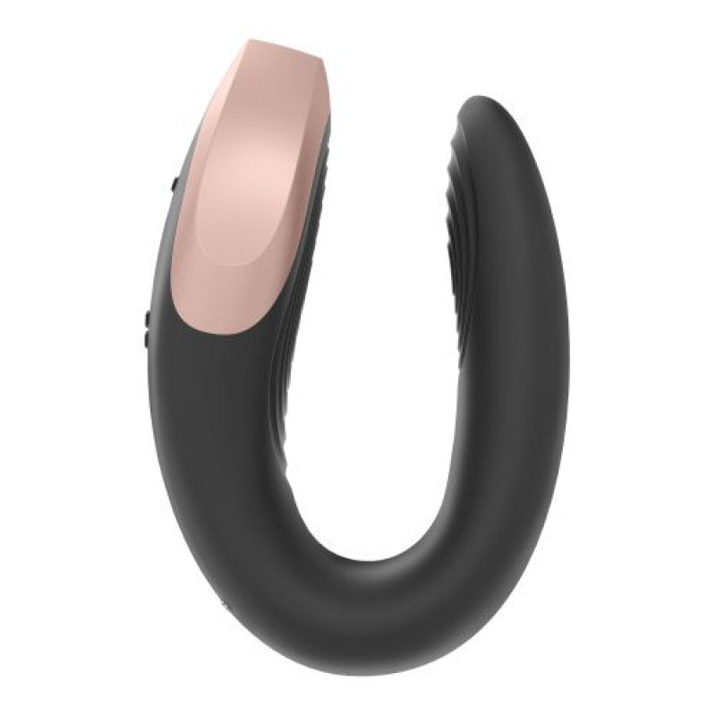 Vibratore Massaggiatore per coppia Double Love Black