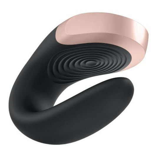 Vibratore Massaggiatore per coppia Double Love Black