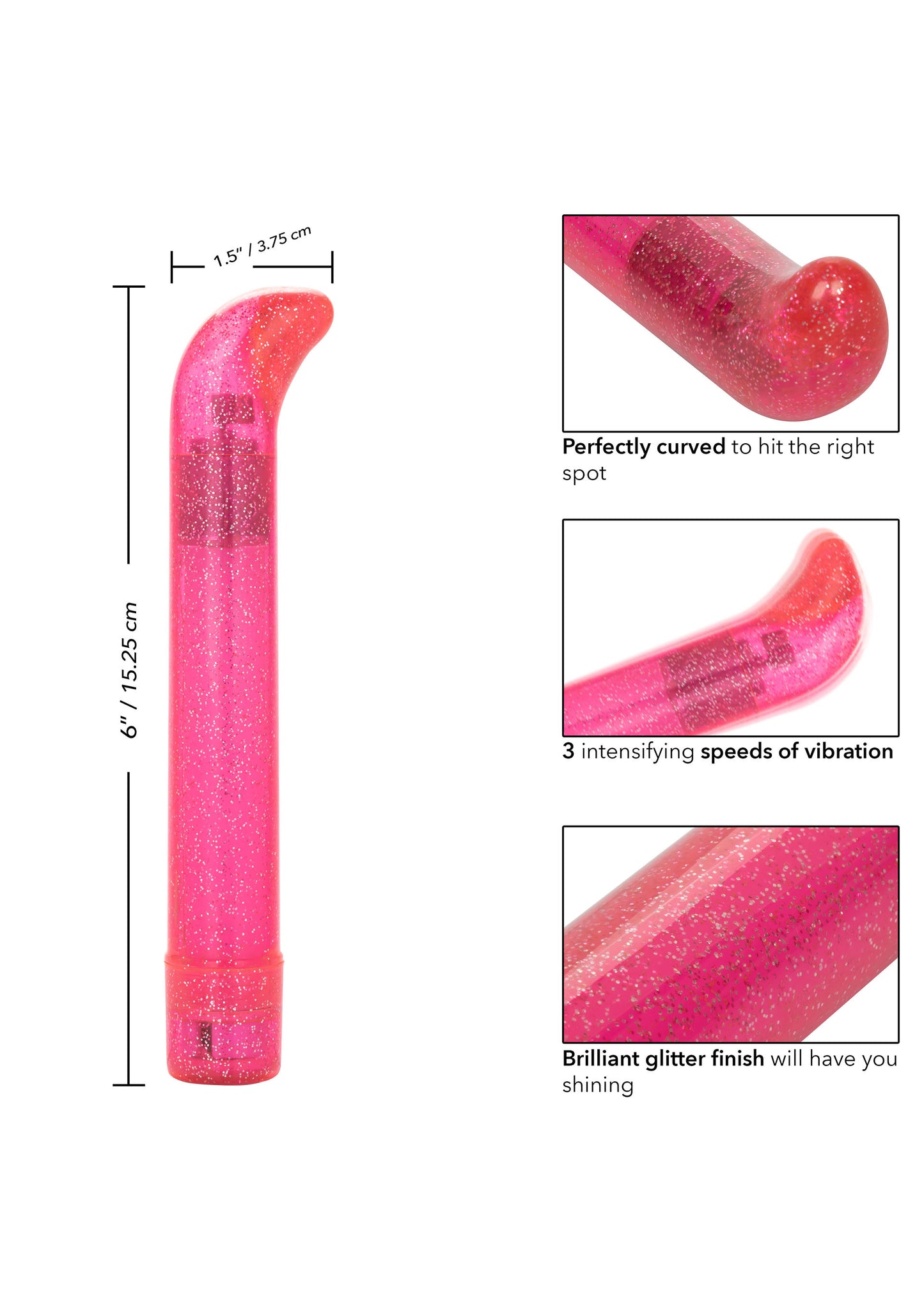 Vibratore punto g rosa Sparkle Slim G-vibe