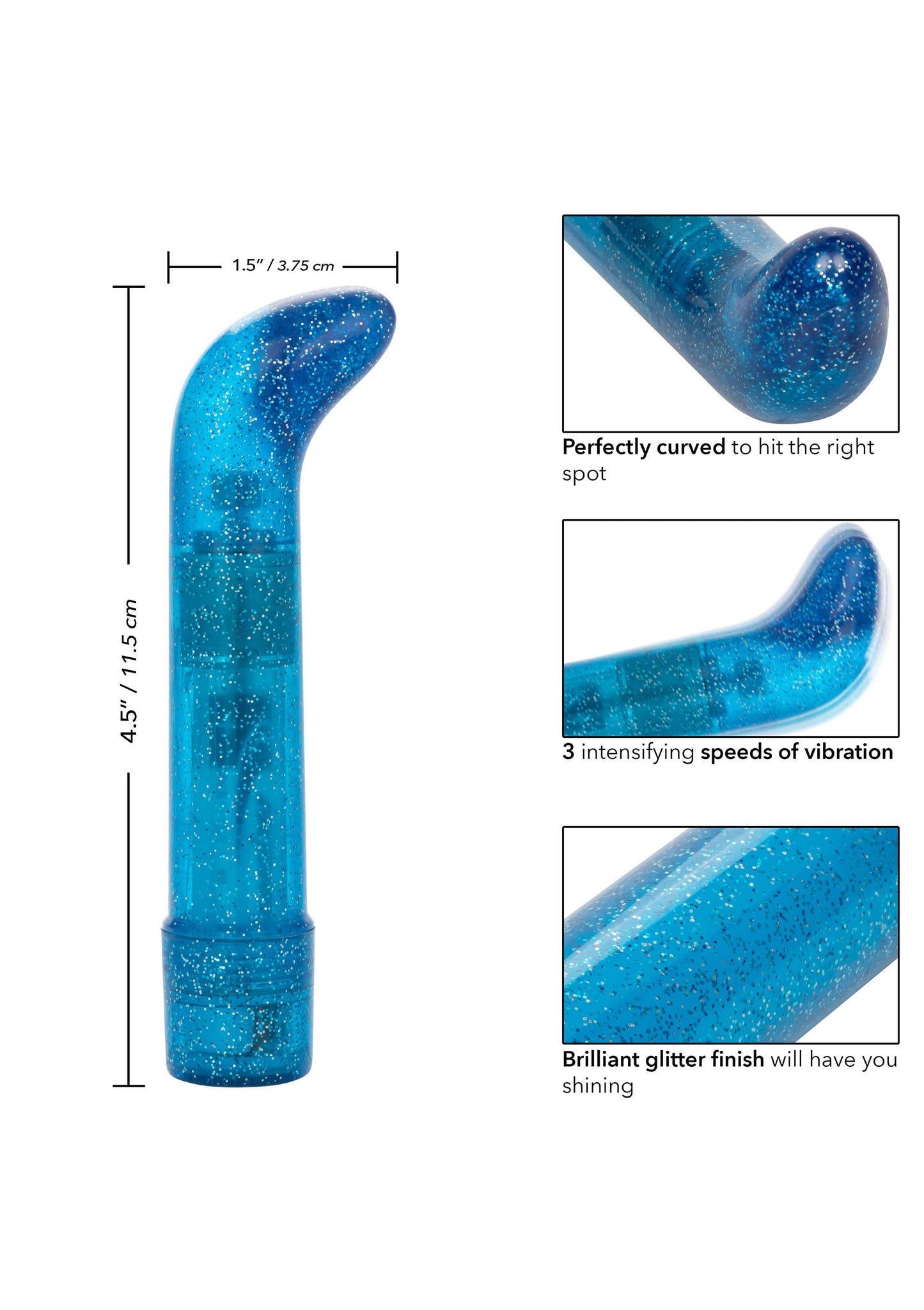 Vibratore punto g blu Sparkle Mini G-Vibe