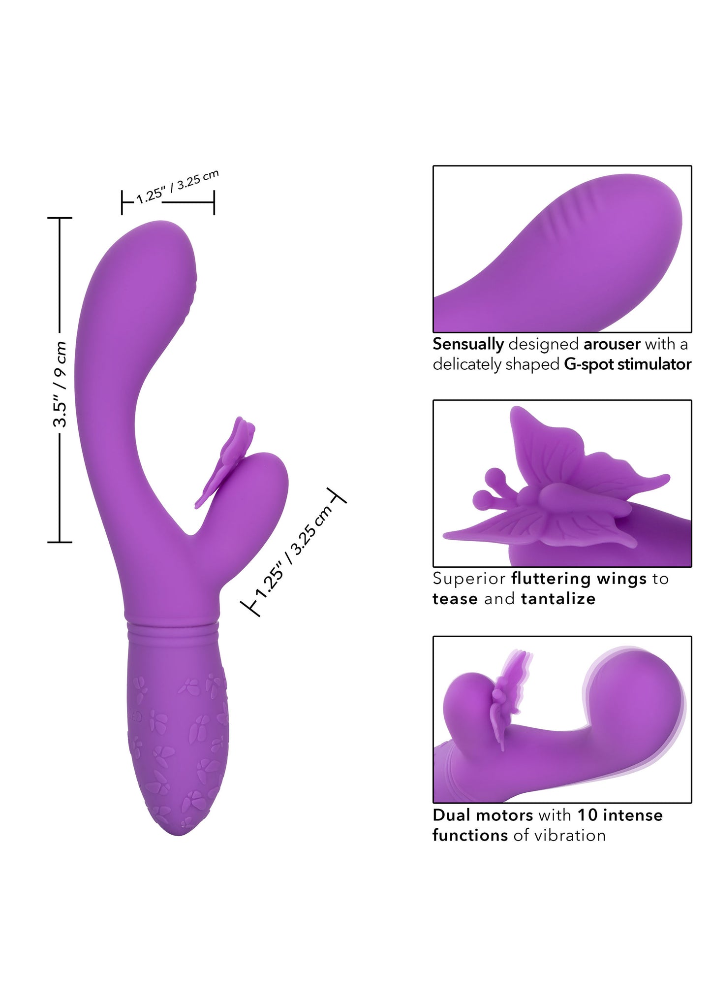 Vibratore rabbit Butterfly Kiss Flutter viola
