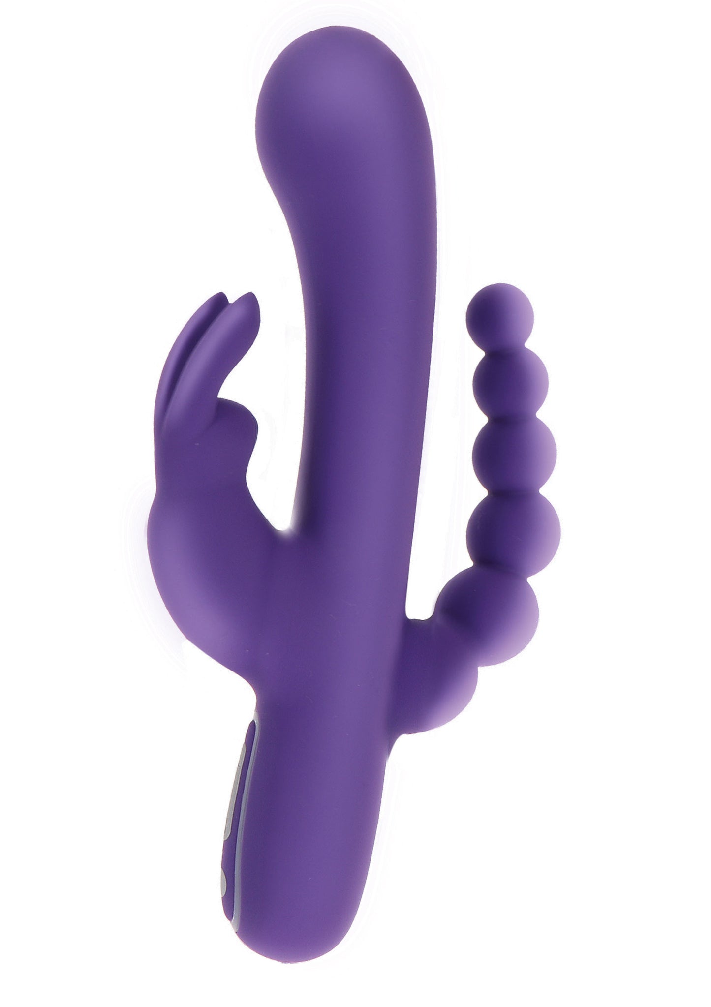 Vibratore triplo stimolatore vaginale anale clitoride in silicone
