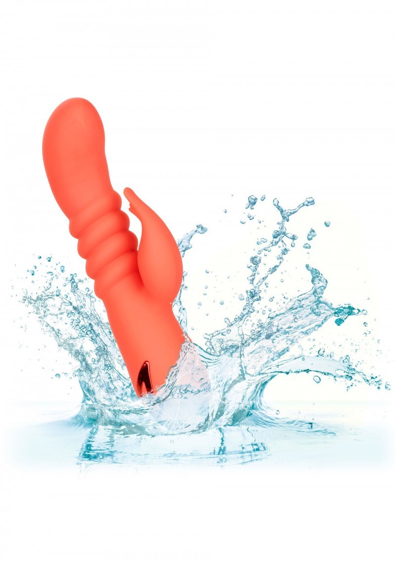 Vibratore vaginale realistico rabbit fallo dildo vibrante ricaricabile in silicone
